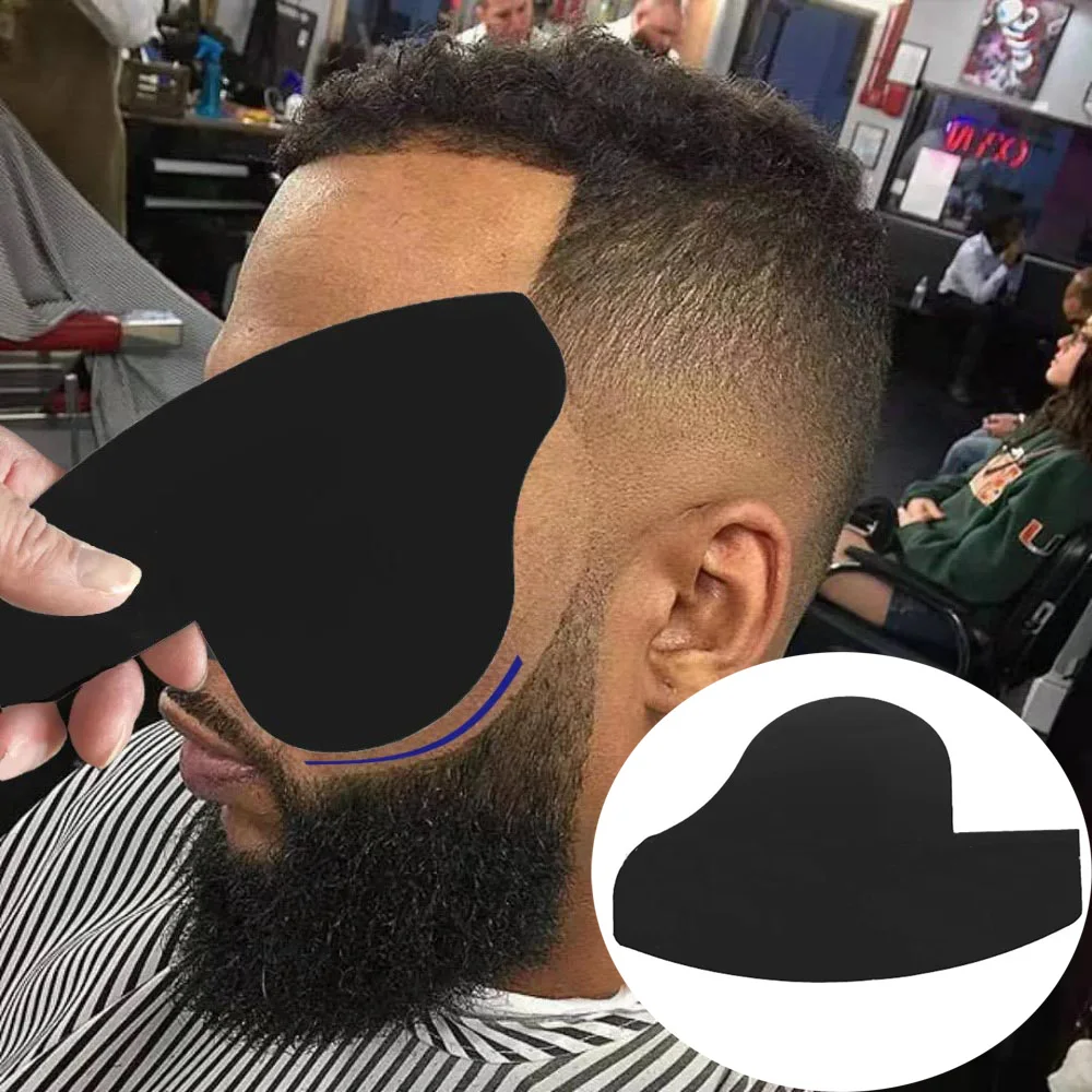 Men's Hairline Enhancement Card Shape Trim Curve Hairline Template Beard Shaping Haircut Optimization Board for Styling