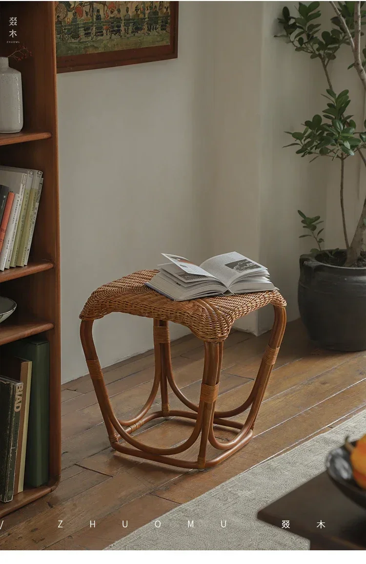 Japanese style, natural plant rattan stool creative sofa side few