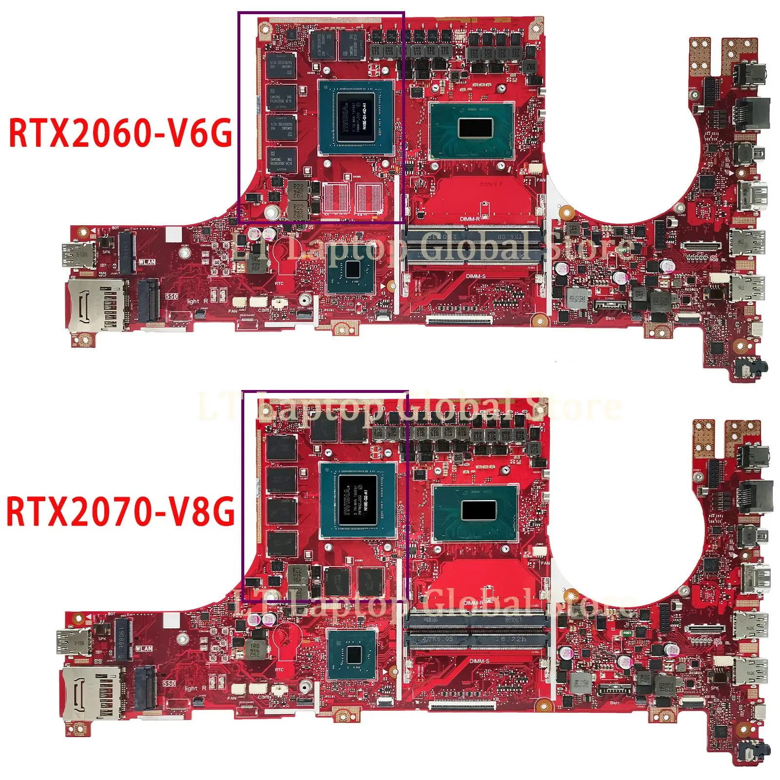 LT 노트북 메인보드, ASUS GL504GS GL504GV GL504GM GL504G S5C 마더보드, I5-8300H I7-8750H CPU RTX2070 RTX2060