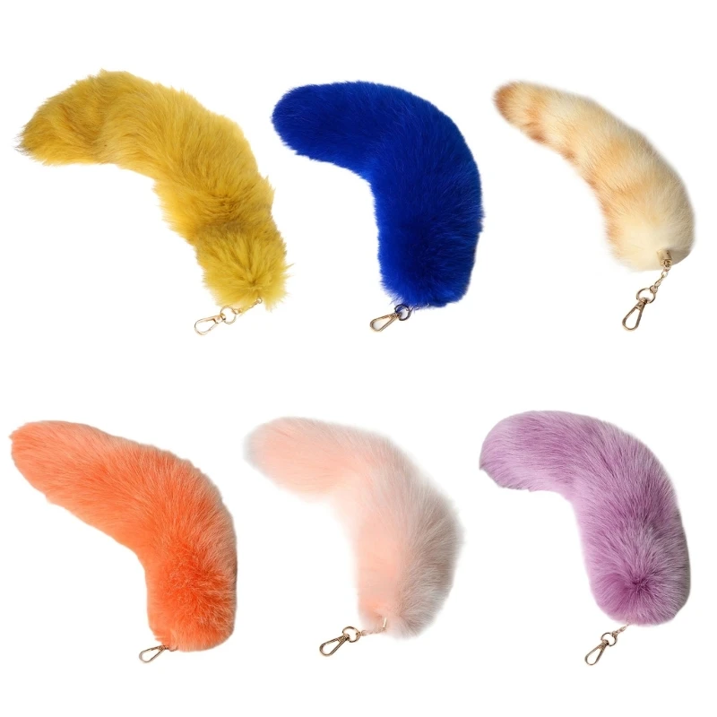 Plush Faux Furs Tail Halloween Party Costume Adult Cosplays Dress Up Tail Artificial Animal Tail Faux Furs Foxes Costume N7YF