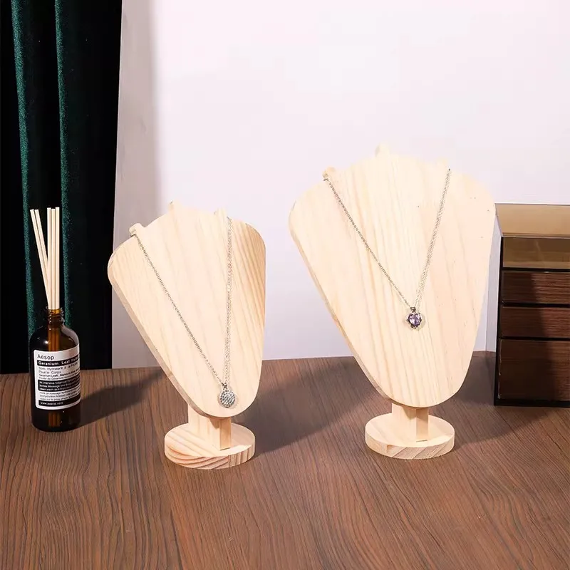 Wood Necklace Display Stand, J - Body Jewelry Holder ulasan dan harga