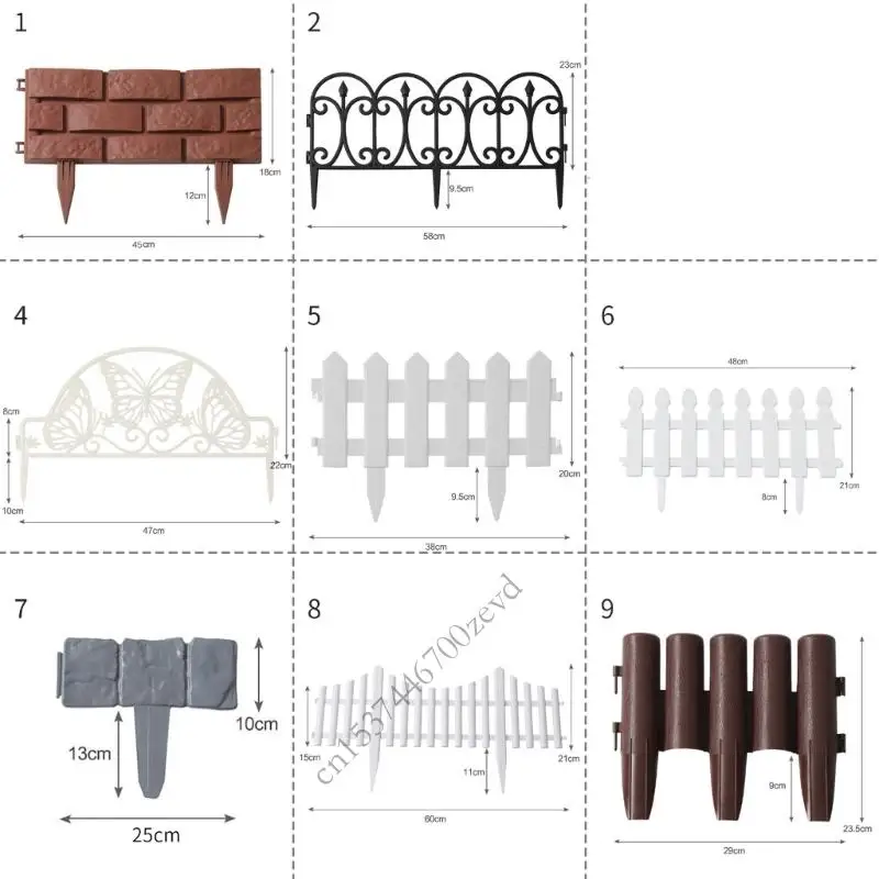سور من سور سور من البلاستيك سهولة التثبيت بدون أداة قسامة مقاومة للطقس لمكتب الحديقة في الهواء الطلق استخدام p9yb