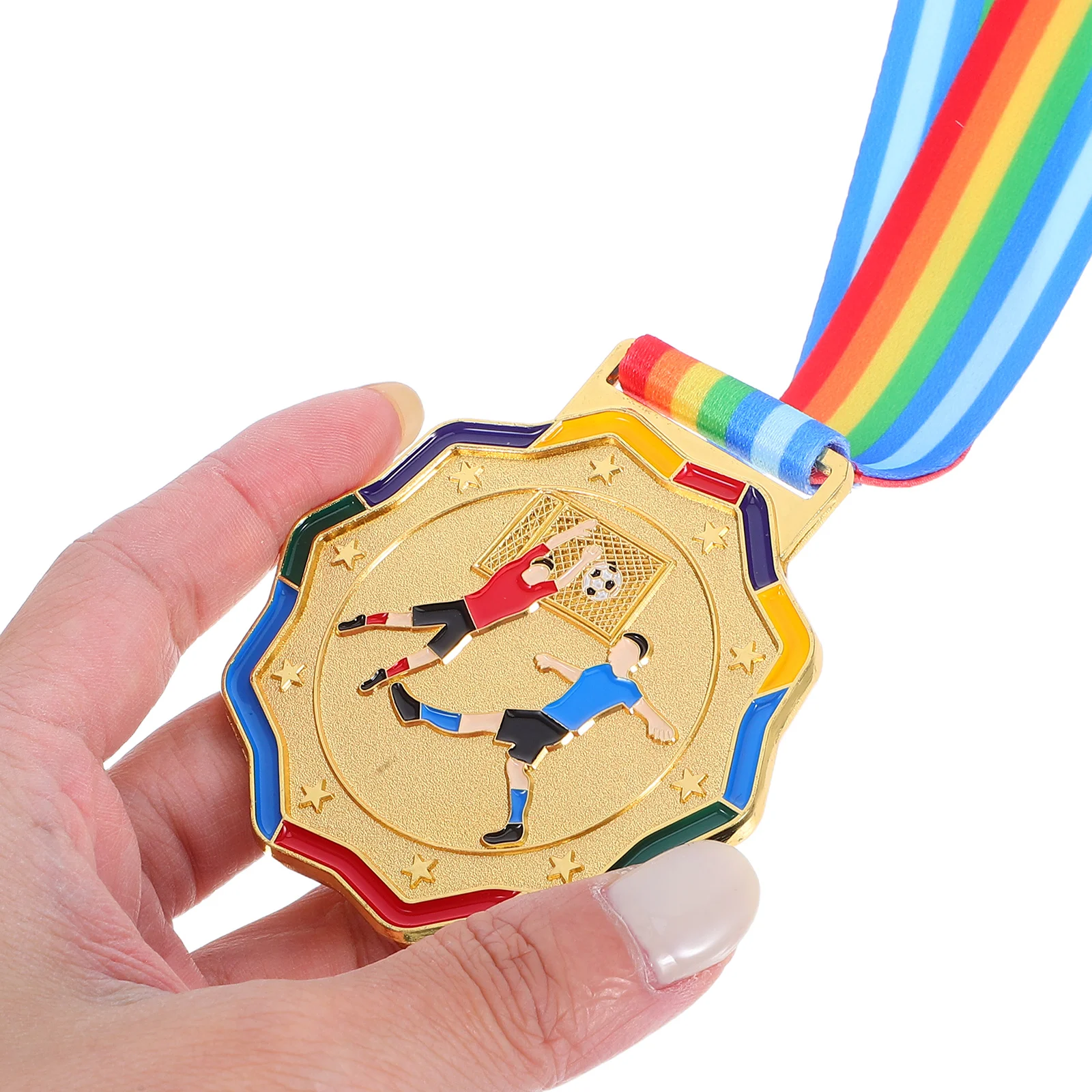 

Football Medals Metal Basketball Award Competition Sports Day Prize Medal Kids Tournament Decoration Team Sports