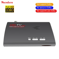 Digital Terrestrial Full HD DVB-T/DVB-T2 TV Receiver Box Remote Control VGA AV CVBS HD TV Tuner Receiver For LCD/CRT Monitors