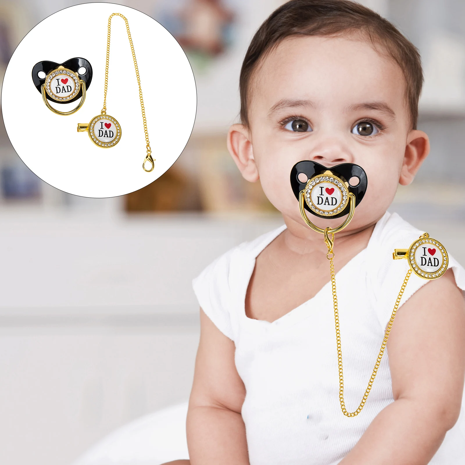 

Baby Pacifier Silicone Clip Portable Design Smooth Edges Safe Food Grade Infant Soother Teething Accessory Baby Pacifier