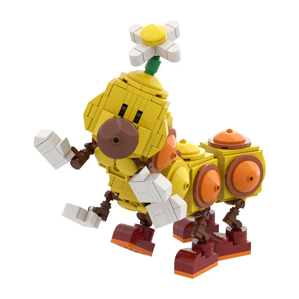 MOC-163071 Happy Wiggler Posable Display Figure, Bricks Model Building Blocks Assembly Toy, Kids Birthday Gift