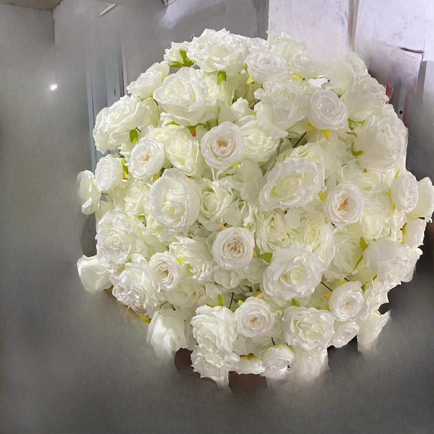 

&c Real Touch Rose CenterPieces Flowers Balls Decoration Artificial Silk Flower Ball Wedding Decoration Flower Ball