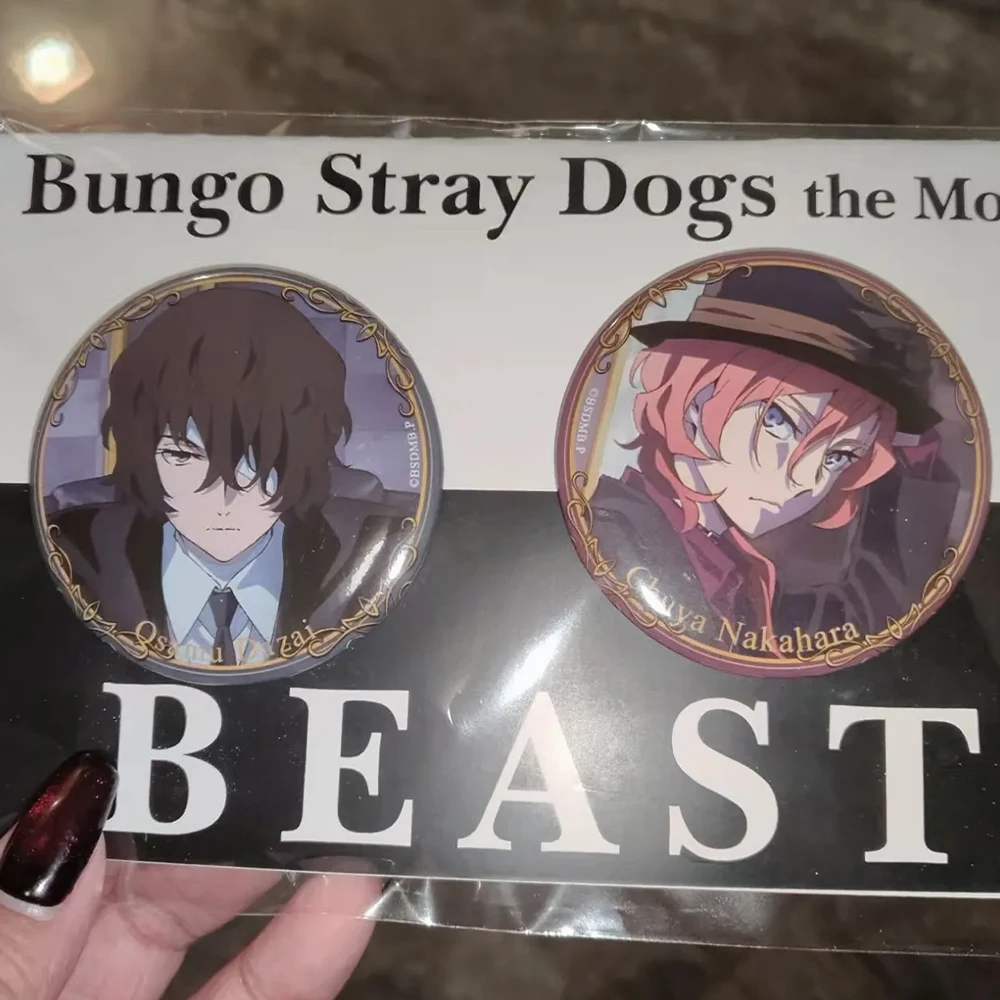 Anime Bungo Streunende Hunde Dazai Osamu Nakahara Chuuya Cosplay Abzeichen Metall Broschen Sammeln Pins Cartoon Figur Tasche Dekoration