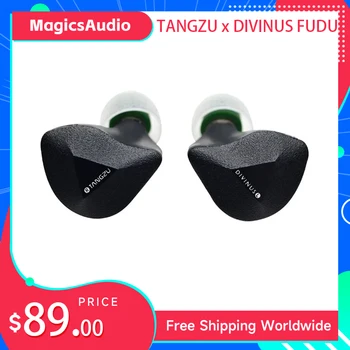 탕주 x DIVINUS FUDU VERSE1 ZEN 시리즈, 10mm 다이내믹 드라이버 + 2 밸런스드 아마추어 하이브리드 인이어 이어폰, 4.4mm 3D 프린트 쉘