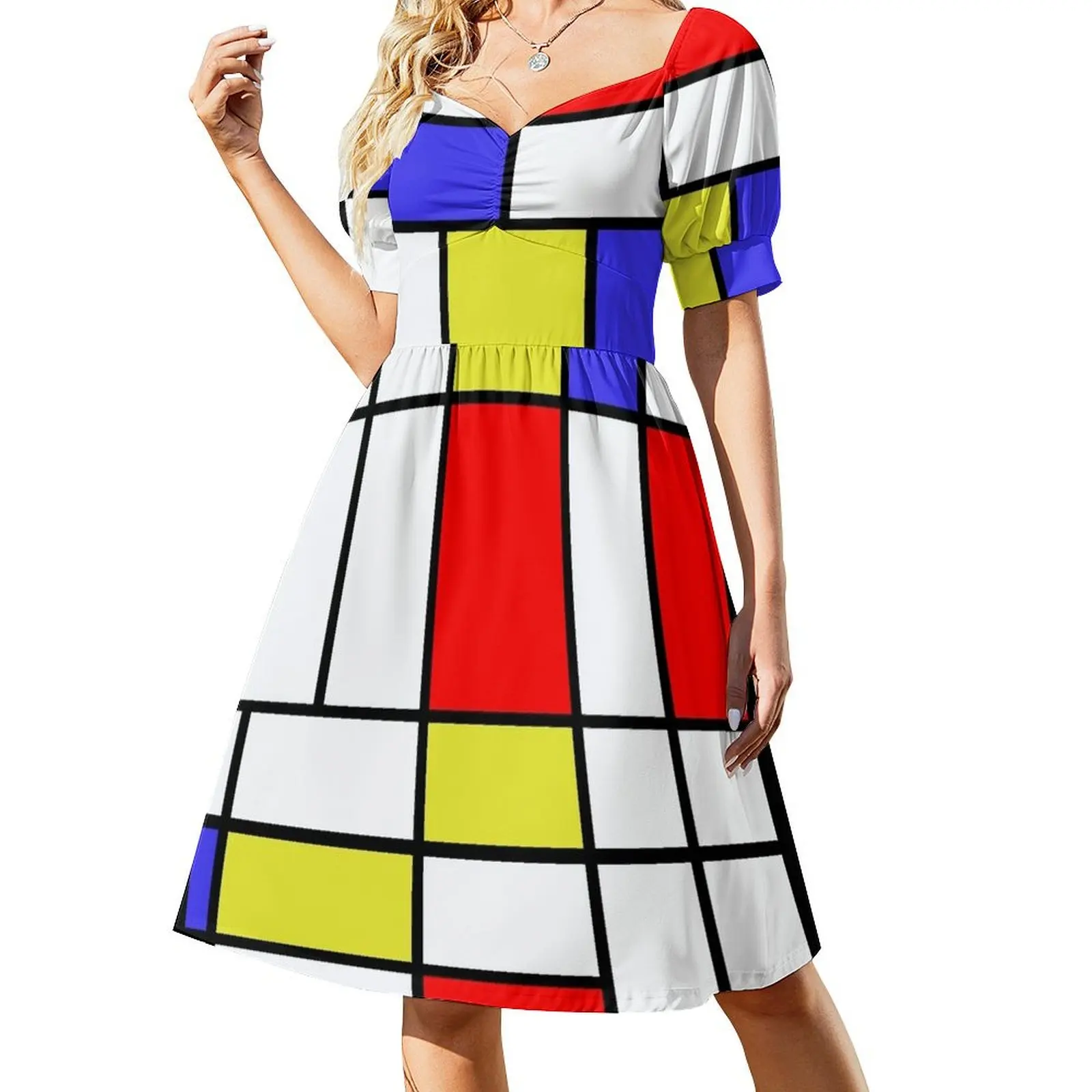 

Mondrian #58 Short-Sleeved Dress Clothing beach dress