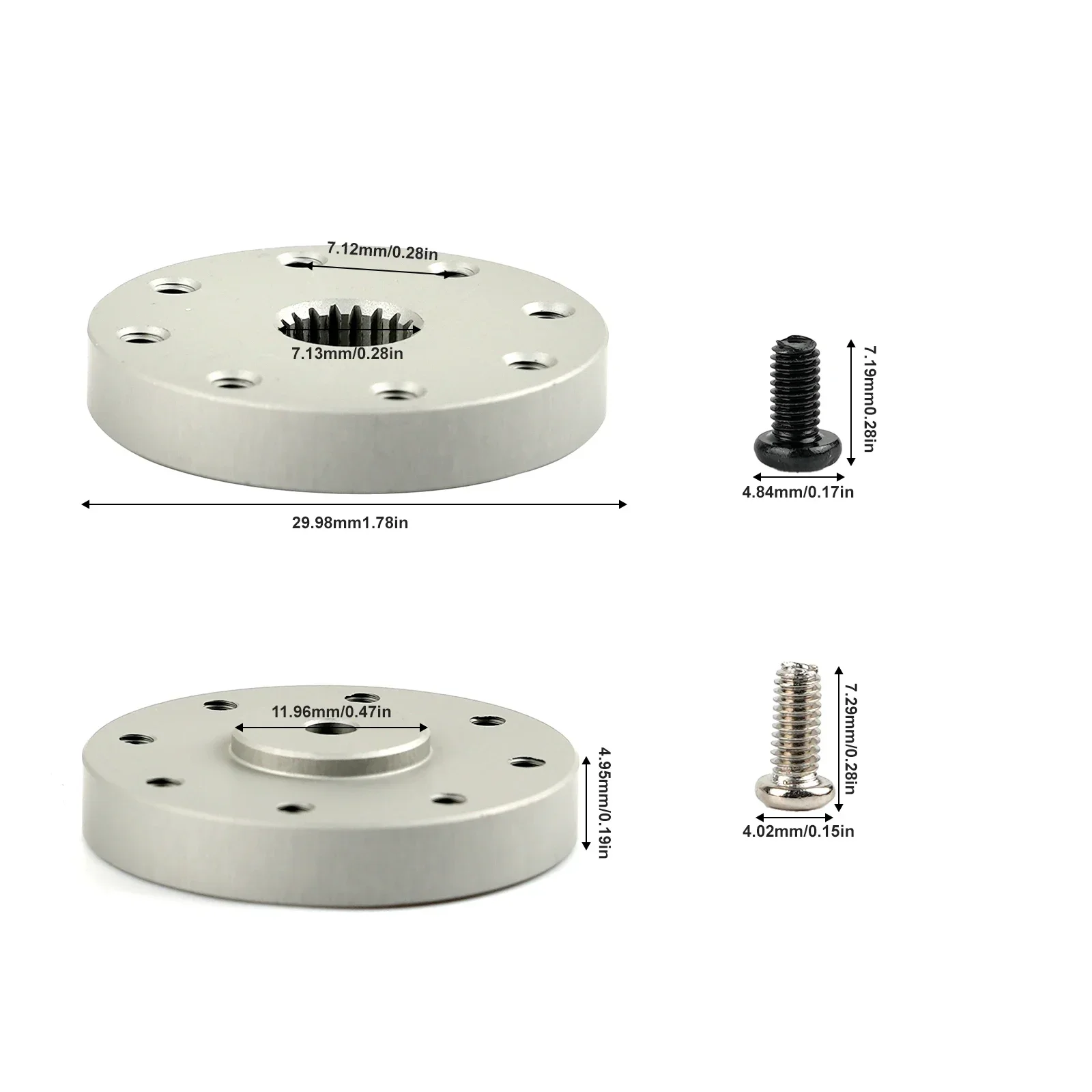 دعامة مؤازرة دائرية معدنية فاخرة 18T مع 4 صواميل M2 5x6 متوافقة مع DS5160 DS5180 DS51150 DS51160 60 80 150 160 كجم محركات مؤازرة