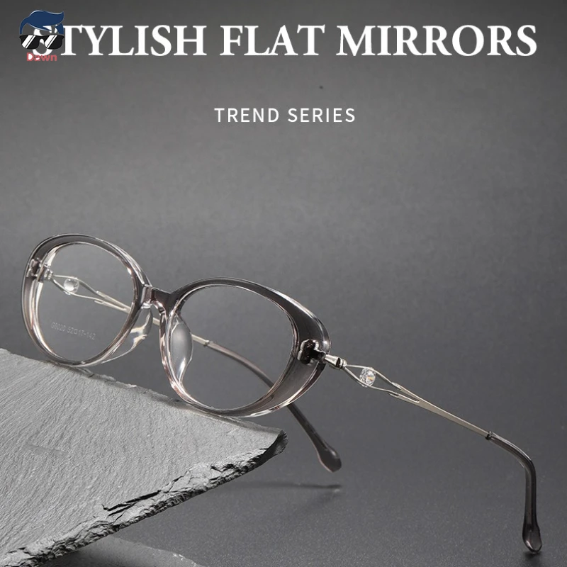 

Женские очки в оправе, элегантные модные очки с инкрустацией бриллиантами, совместимые с рецептурными и линзами синего света, новые минималистичные