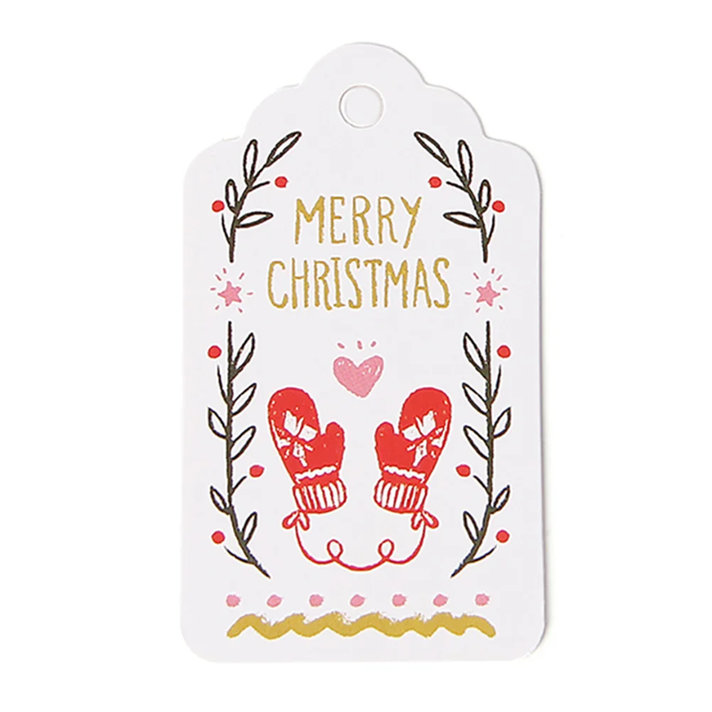 50PCS Christmas Gift Tags Kraft Tags MERRY CHRISTMAS Tags with 10m Cotton Strings for Gift Wrapping and Labeling