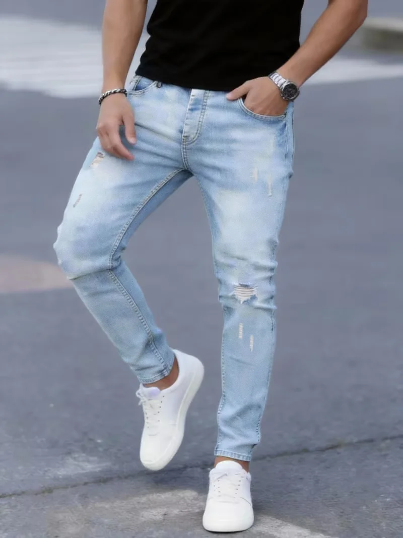 Men'S Slim Fit Stretch Ripped  - đánh giá và giá Men Formal Wear With Jeans