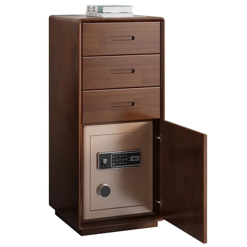 

Прикроватная тумбочка из массива дерева, сейф, встроенный простой сейф, невидимый умный прикроватный шкафчик для спальни.