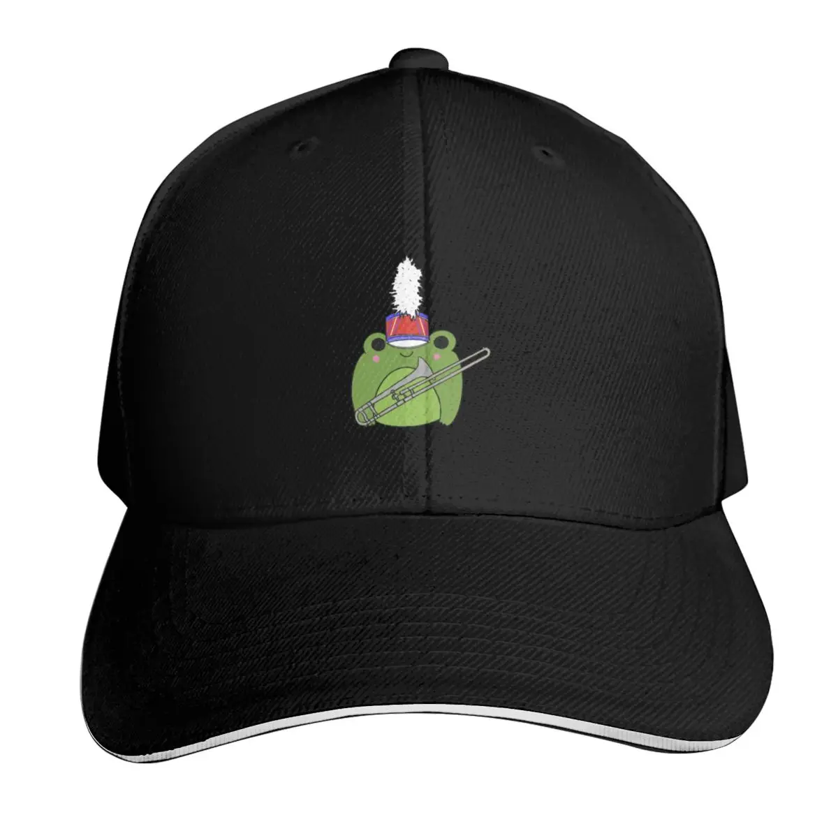 Marching Trombone Froggie Baseball Cap Snapback Flat Bill Strapback Dad Hat Six Panel Structured Crown