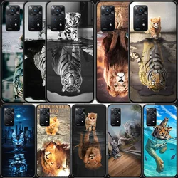 Leeuw Tijger King Clear Siliconen Telefoon Hoesje Voor Xiaomi Redmi 12 12c 10 Prime 10a 10a 10c 9 9a 9c 9C 9T 8 8a 7 7a 6 6a S2 K40 K30 K20 Pro