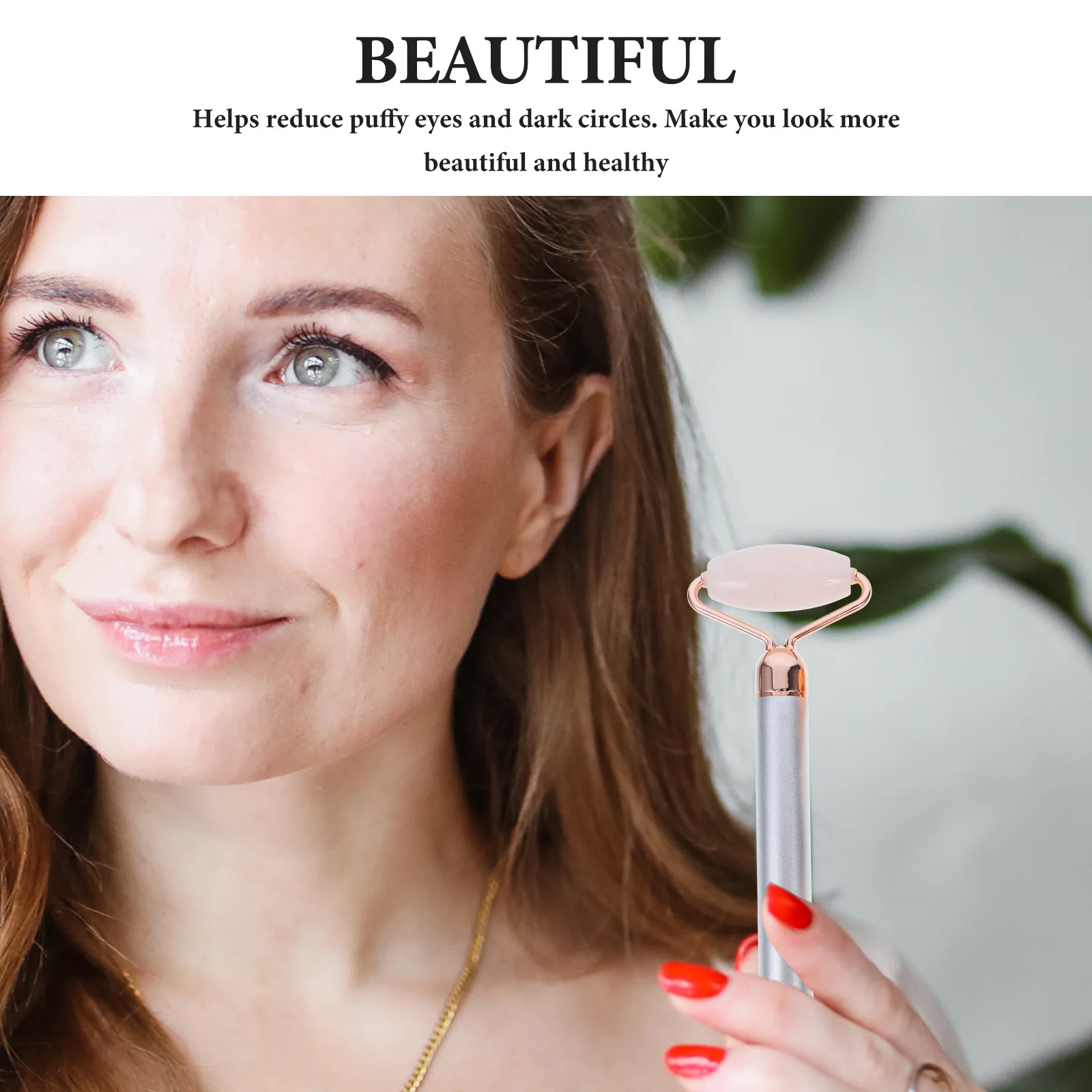 1 ชุด 3-in-1 เครื่องนวดหน้าหยก ลดเลือนริ้วรอย บำรุงผิว ให้ผิวเรียบเนียน อ่อนเยาว์ -in-1 เครื่องนวดหน้าหยก