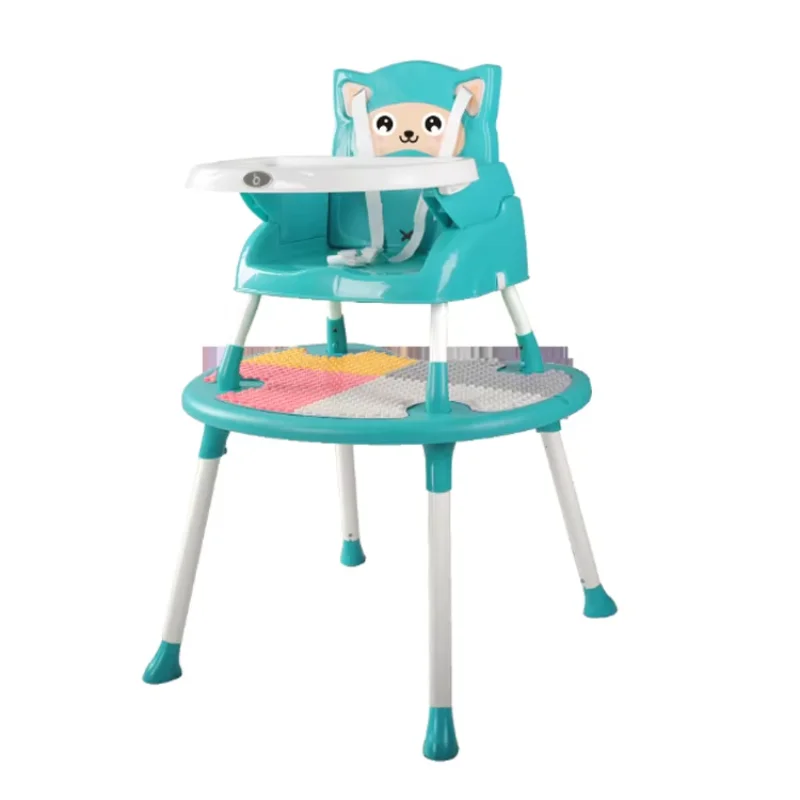 

Baby High Feeding Chair Portable Kids Table Foldable Dining Chair Adjustable Height Multifunctional Food Chair With Cushion