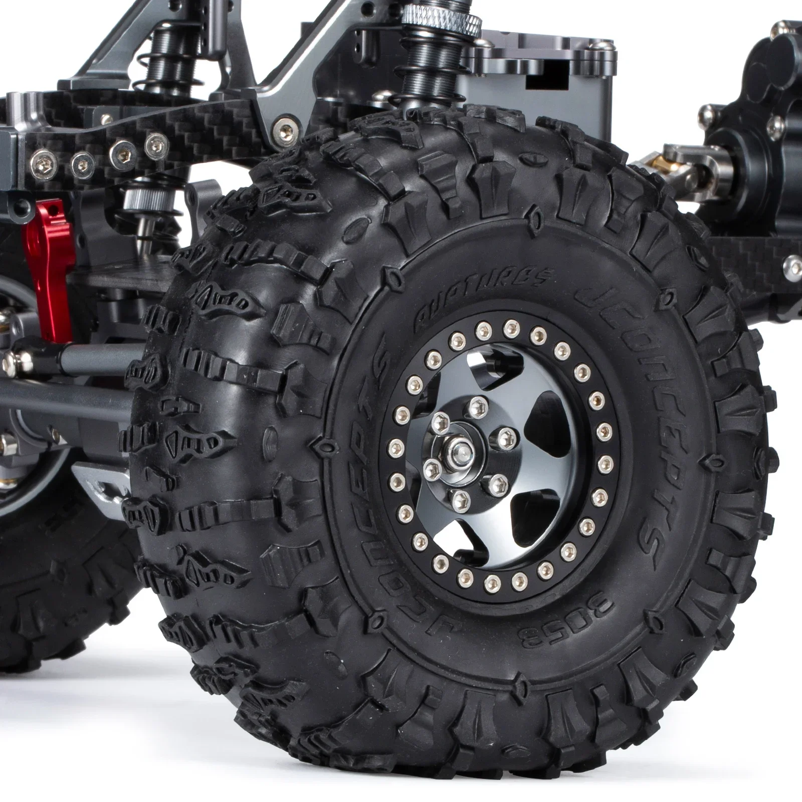 1:10 RC Crawler Frame All Metal Chassis Kit with Portal Axle Carbon Rail 1.9 Wheels for 1/10 RC Crawler SCX10 Off Road Truck