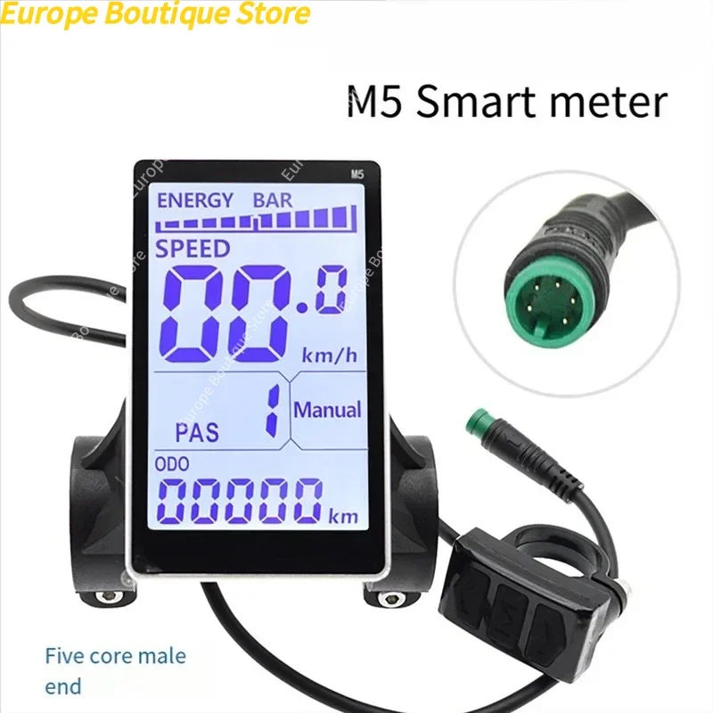 

Superior-Electric Bike LCD Display Meter 5 Pin 24V 36V 48V 60V E Scooter M5 LCD Panel Screen E-Bike Bicycle Accessories