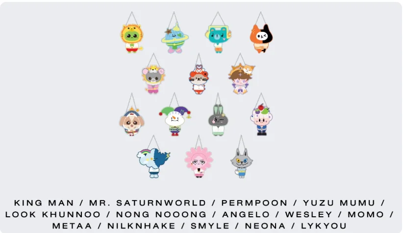 Official Gmmtv Thai Star Geminifourth Williamest Pondphuwin Lykn Yuzumumu Neona Angelo Jiggle Keyring