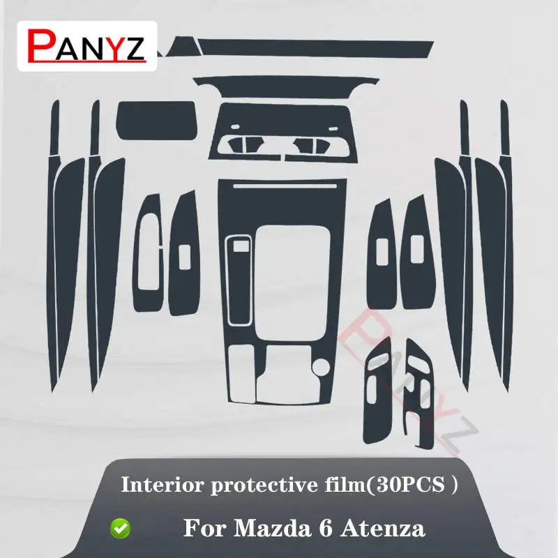 For Mazda 6 Atenza 2020-2022Car Interior Center console Transparent TPU Protective film Anti-scratc Repair film Accessories RHD