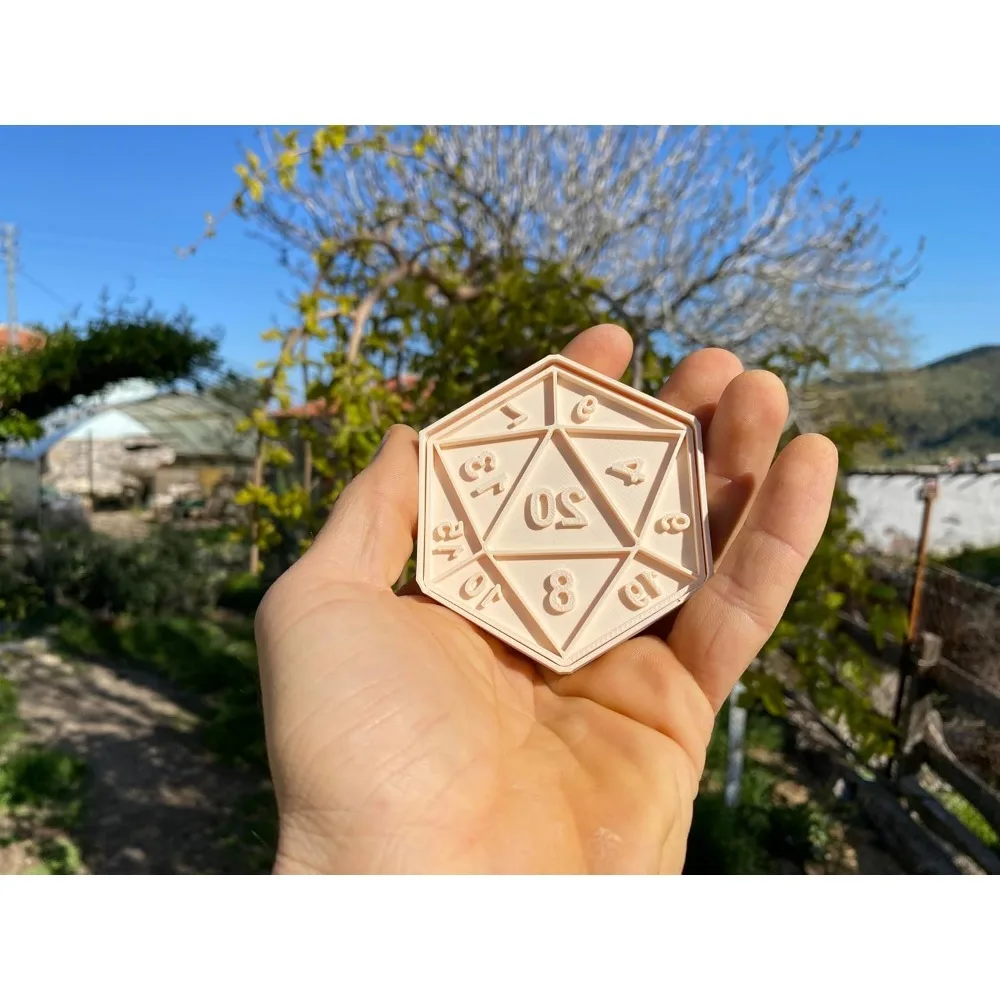 قاطعة بسكويت النرد آر بي جي |   أداة الخبز لعبة لعب الأدوار D20 |   ملفات تعريف الارتباط على سطح الطاولة آر بي جي |   مطبوعة ثلاثية الأبعاد PLA |   DnD، TTRPG