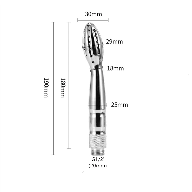 Pommeau de douche bidet en alliage d'aluminium, livres d'anus, pulvérisateur portable, fil G1/2 ', lavage anal, argent, nouveau