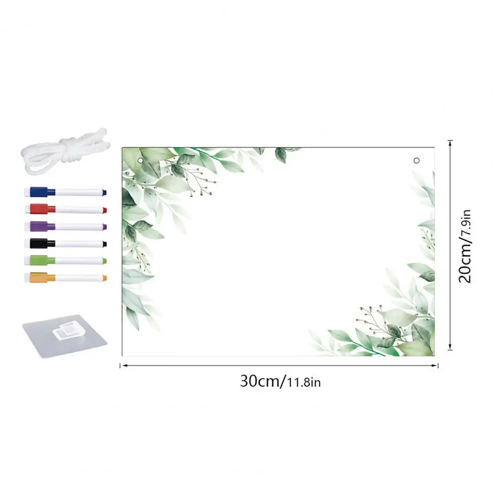 30*20cm Refrigerator Acrylic Message Board With Pens Transparent Clear Fridge Weekly Planner Whiteboard Kitchen Menu Records