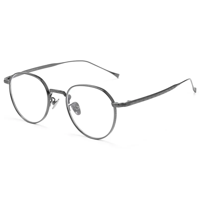 TFTB مصمم التيتانيوم النقي النظارات الرجال والنساء خفيفة للغاية الرجعية الصغيرة مضلع النظارات الطبية البصرية الإطار 20868