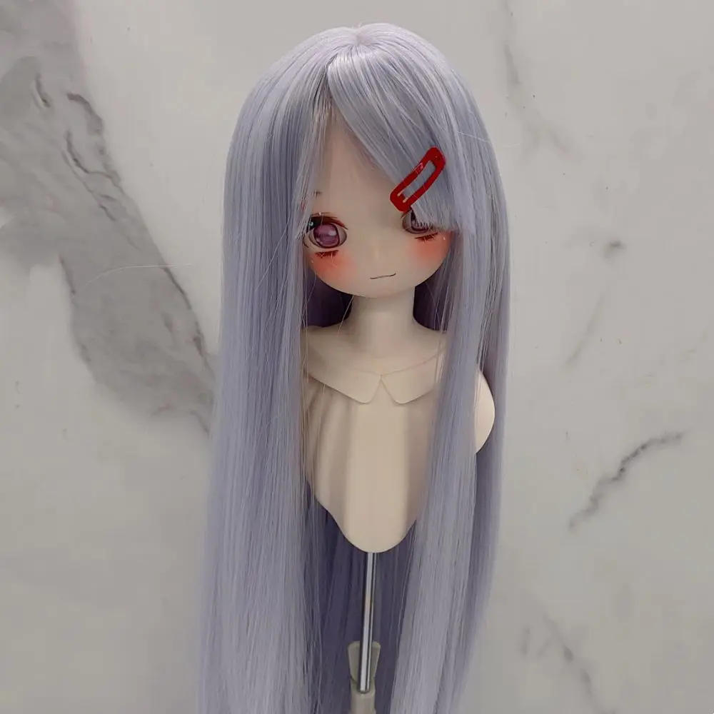 Humanoïde poppen 1/3 & 1/4 & 1/6 Bjd pop pruik lang recht met pony BJD pop haar vals haar aankleedpop haar pruik meisjes speelgoed