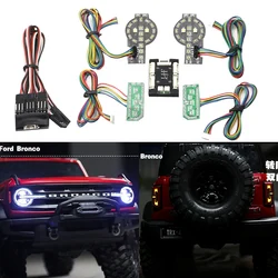 LED Light System Front and Rear Light Sets for TRX4 TRX-4 2021 Bronco 1/10 RC Tracked Vehicle Turn Signal Brake Lights