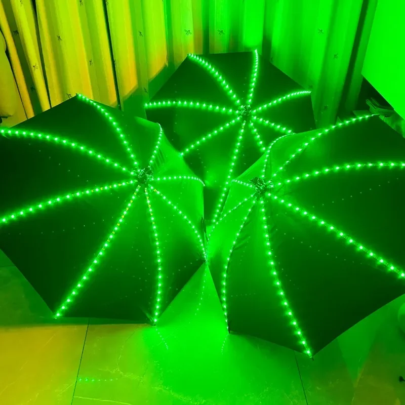 Colorful LED Light Umbrella Variety of Modes Light Bar Party Festival Performance Creative Supplies Props Umbrella Show Shooting