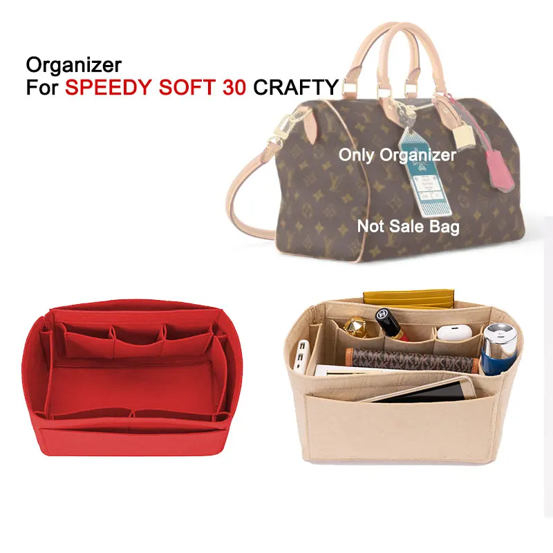 

Органайзер-вкладыш для сумки SPEEDY SOFT 30 CRAFTY 30x21x17см, внутренний чехол для хранения, формодержатель для женской сумки через плечо/кроссбоди/дорожной сумки
