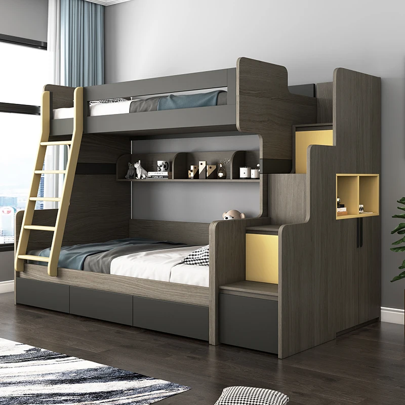 

Nordic kids bunk bed storage bed modern