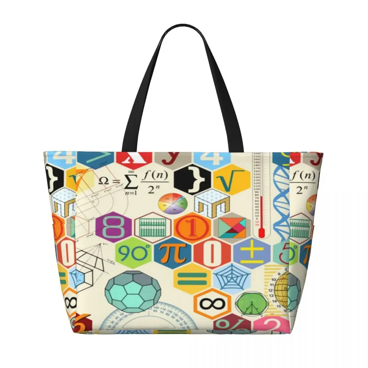 MATH Beach Travel Bag, Tote  Holiday Shopping Daily Shoulder  Multi-Style Pattern