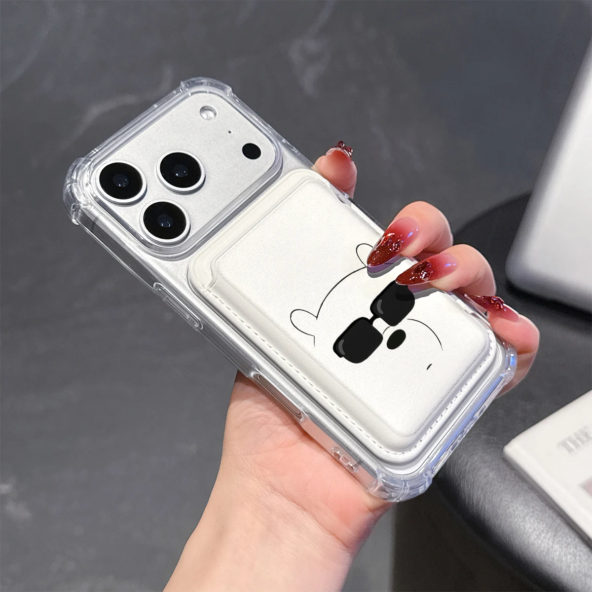 Cool Bear with Sunglasses Phone Case For iPhone 17 16 15 14 13 Pro Max Plus Wallet Pocket Transparent Soft for Magnetic Phone view 6