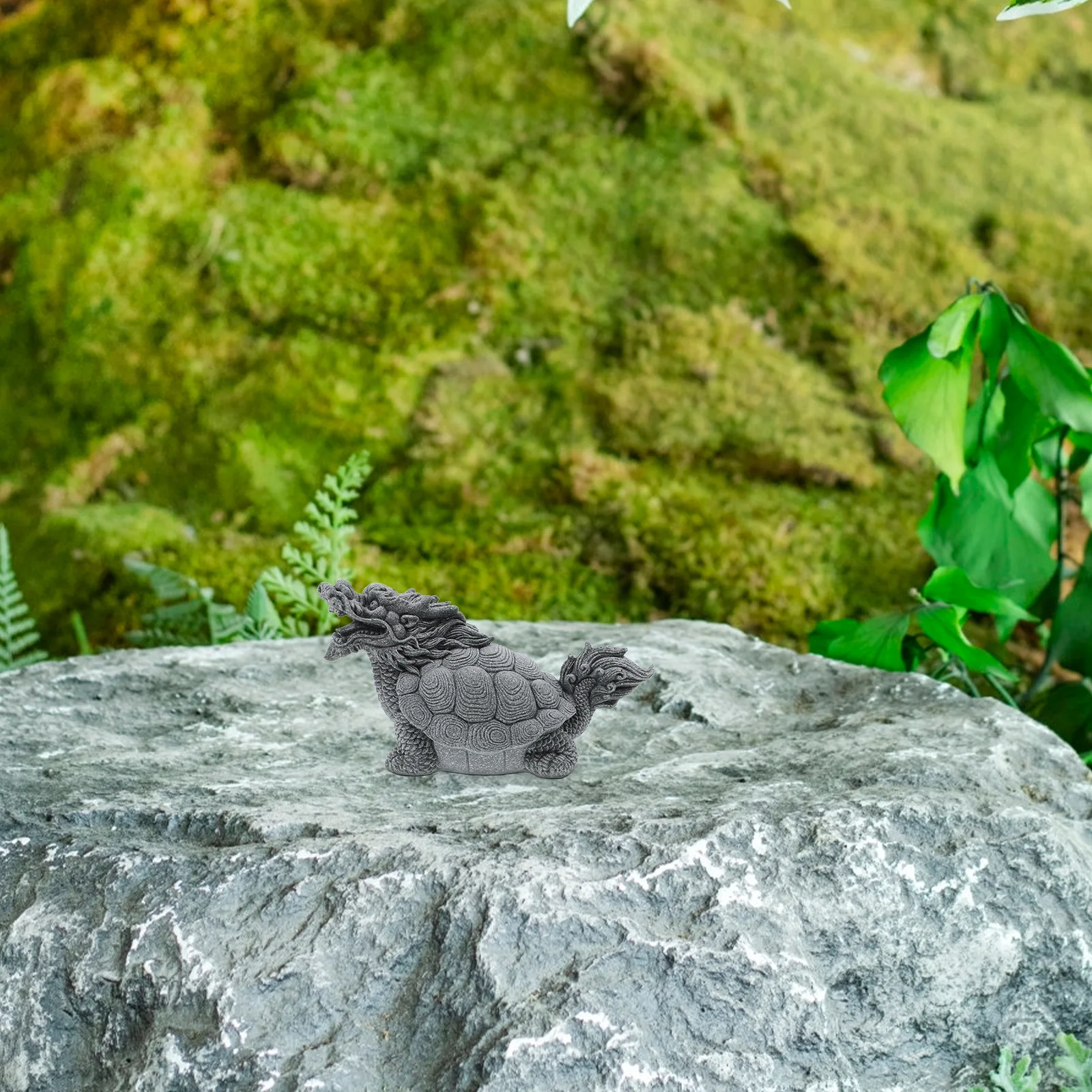 

Dragon Turtle Blue Stone Garden Sculpture Aquarium Feng Shui Wealth Decoration Zen Tabletop Animal Ornament Luck Home