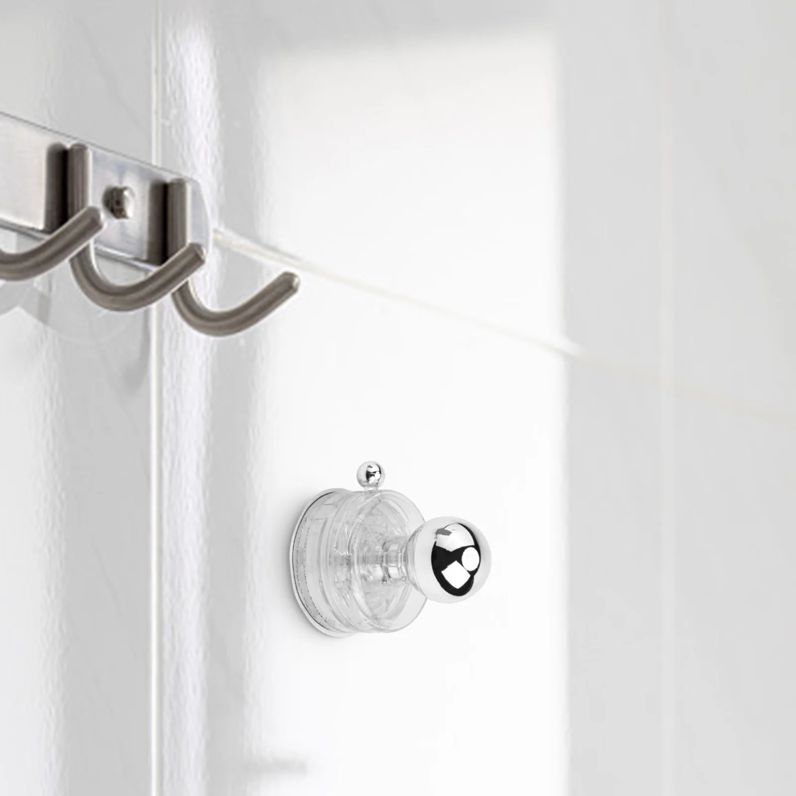 Strong Adhesion Suction Cup Door Handle Dual Functionality Effortless Setup Stability In Humid Conditions For Bathroom