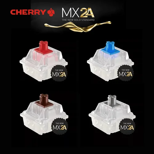 Cherry MX2A interruptor Teclado mecánico interruptores táctiles lineales personalizados 3 pines RGB azul rojo marrón plateado interruptor lubricado Gamer