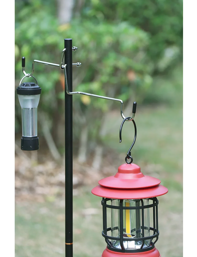 TARKA Abnehmbarer Campinglaterne-Ständer aus Aluminiumlegierung, Lichtaufhänger für Outdoor-Laternen zum Wandern und Angeln – Detail 6