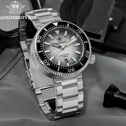 ADDIESDIVE Men’s Automatic Mechanical Watch Sapphire Ceramic Bezel NH35 Steel Wristwatches 3D Sea Dial BGW9 Luminous Dive Watch