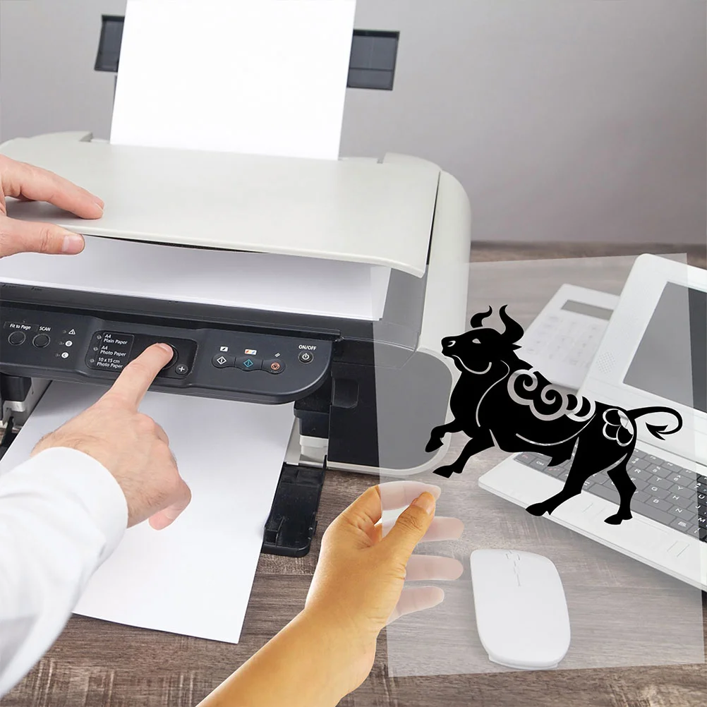 15 Pcs Transparent Plate Making Film Clear Vinyl Sticker Paper Ink Jet Dtf Powder and Transfer