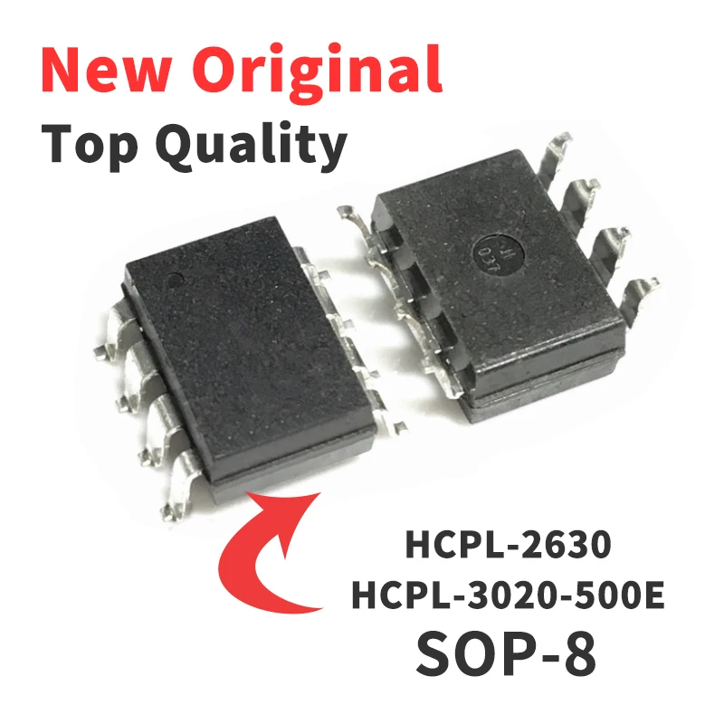 5 Pieces HCPL-2630 HCPL-3020-500E A2630 A3020 SOP8 Chip IC New Original