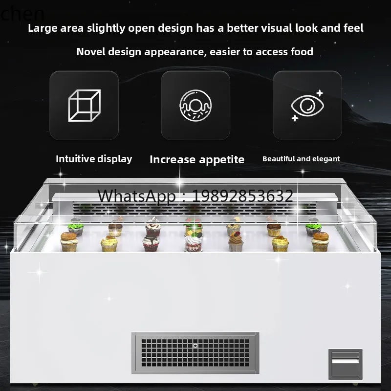 sandwich display cabinet refrigerated open fruit fishing horizontal island cabinet open