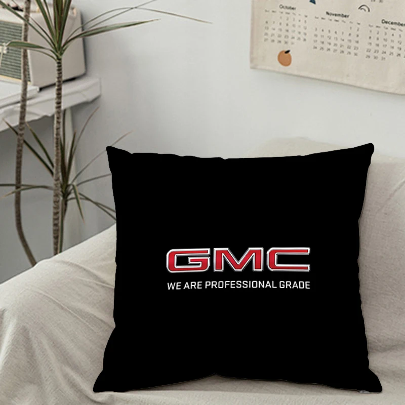 Pillow Cover iving room bedroomo office car Throw Pillows Square Pillowcase handsome Fashion car logo G-GMCS Home Decor boy