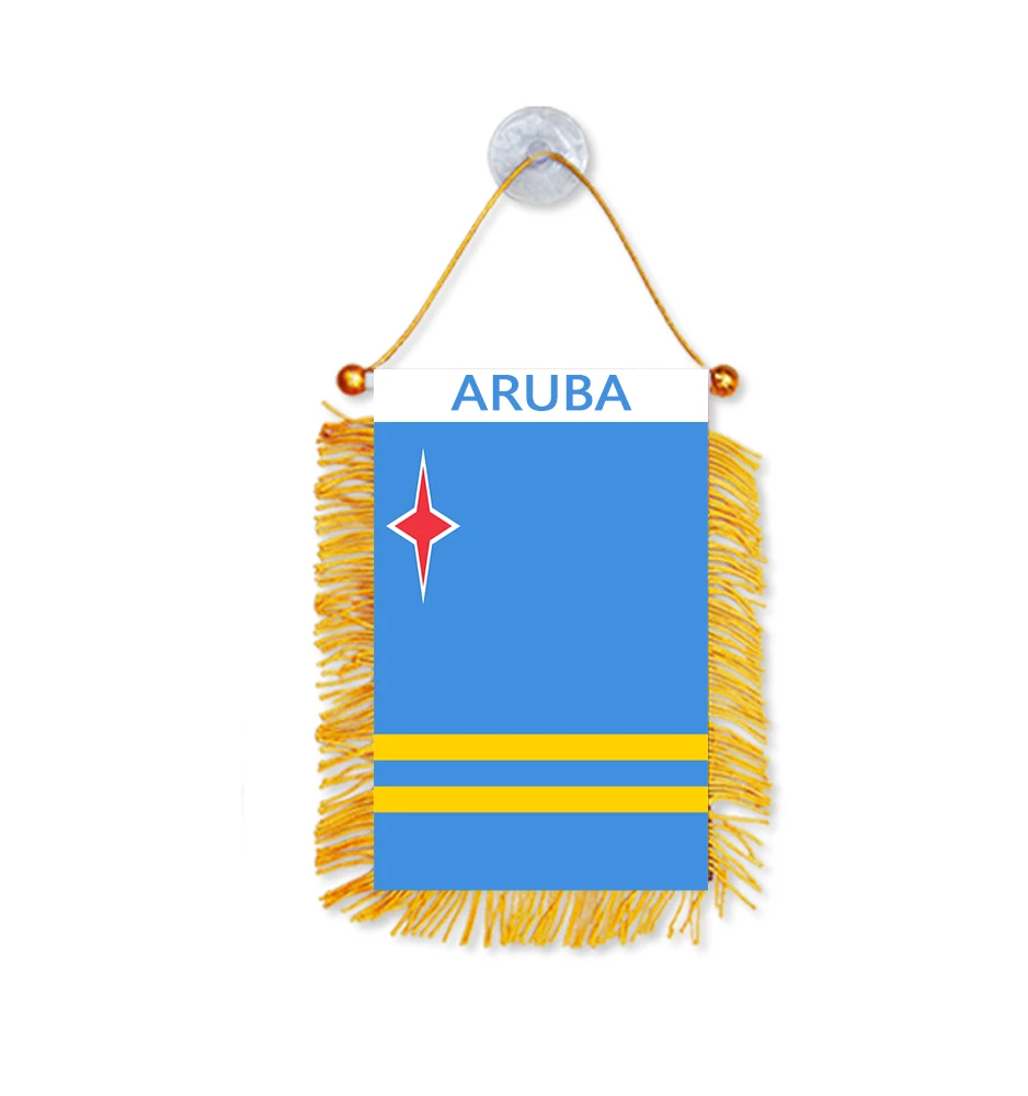 Directly Delivery Car Window Decoration Stain Bunting Pennant Aruba Flags