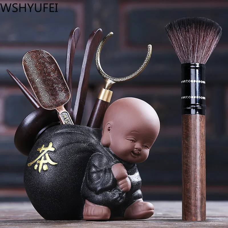 

Little monk Tea Set Tea CeremonyTea Accessories Set Utensils Clip Needle Ceramic Cans Tea Scoop Strainers Six Gentleman