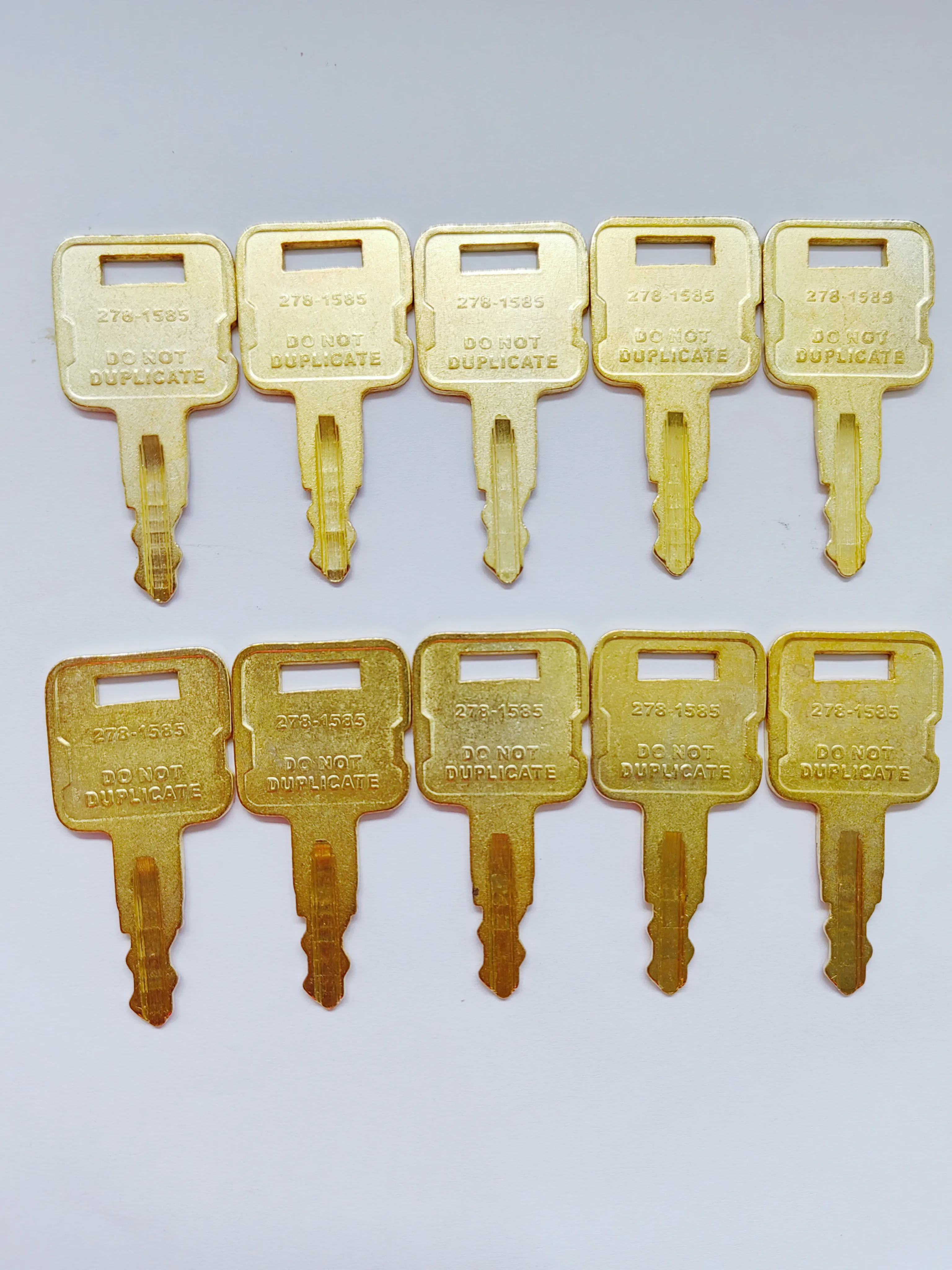 10Pcs 5P8500 Steel Ignition Key for Caterpillar Heavy Equipment Excavator